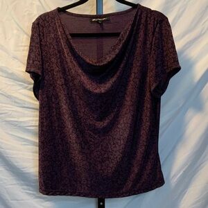 🌺Briggs New York Dark Purple Cowl Neck Blouse 🌺bundled price bin1🌺